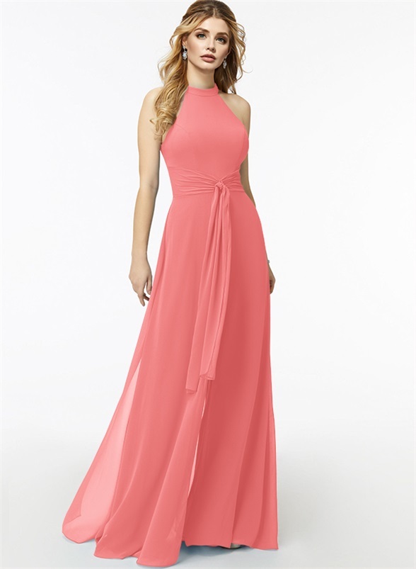 Jumpsuit/Pantsuit High Neck Bridesmaid Dresses With Cascading Ruffles, product image 21