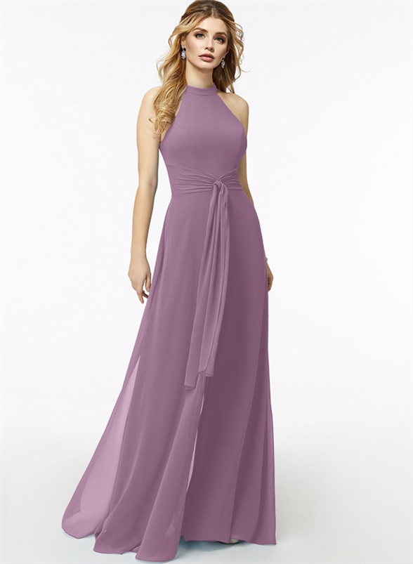 Jumpsuit/Pantsuit High Neck Bridesmaid Dresses With Cascading Ruffles, product image 30