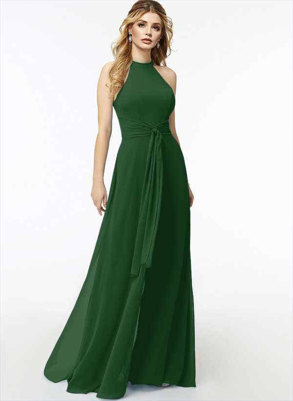 Jumpsuit/Pantsuit High Neck Bridesmaid Dresses With Cascading Ruffles, product image 45