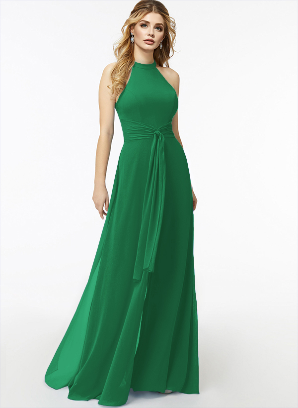 Jumpsuit/Pantsuit High Neck Bridesmaid Dresses With Cascading Ruffles, product image 42