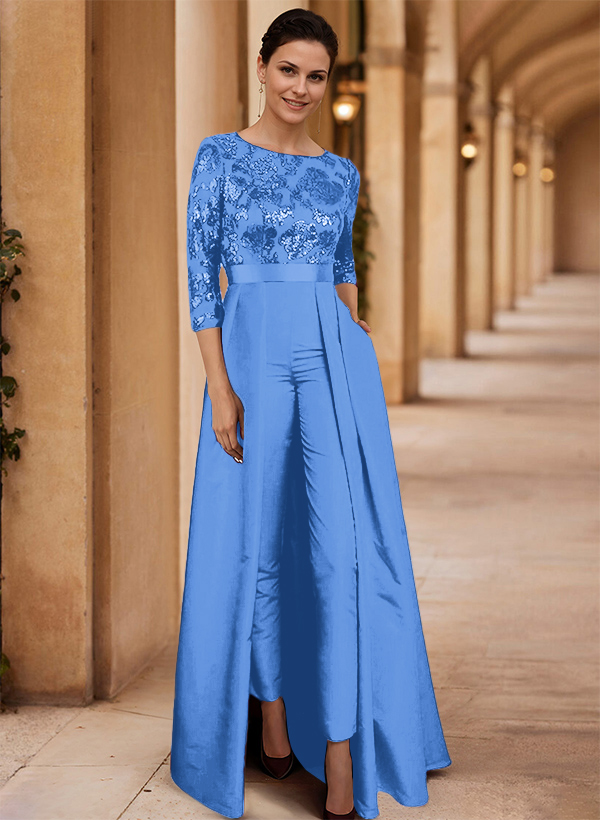 Jumpsuit/Pantsuit Satin/Sequined Mother Of The Bride Dresses With High Split