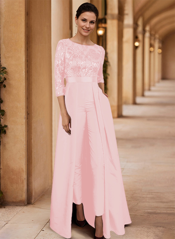 Jumpsuit/Pantsuit Satin/Sequined Mother Of The Bride Dresses With High Split