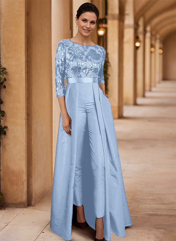 Jumpsuit/Pantsuit Satin/Sequined Mother Of The Bride Dresses With High Split