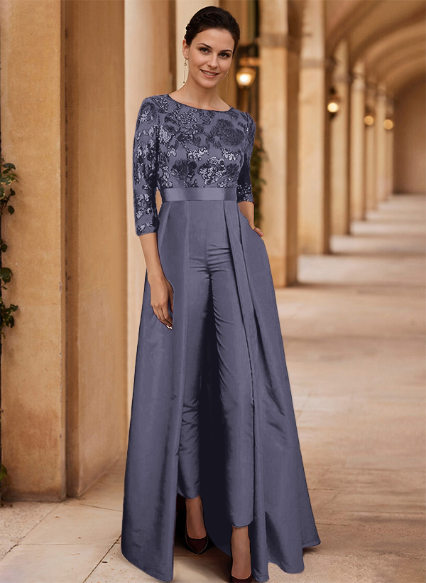 Jumpsuit/Pantsuit Satin/Sequined Mother Of The Bride Dresses With High Split