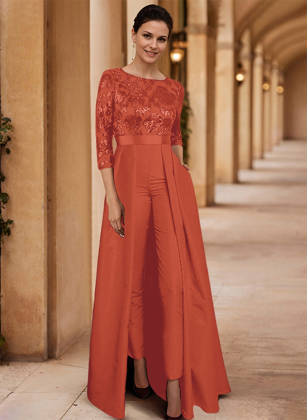 Jumpsuit/Pantsuit Satin/Sequined Mother Of The Bride Dresses With High Split
