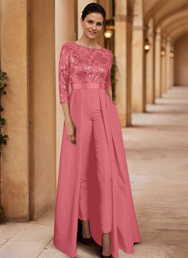 Jumpsuit/Pantsuit Satin/Sequined Mother Of The Bride Dresses With High Split