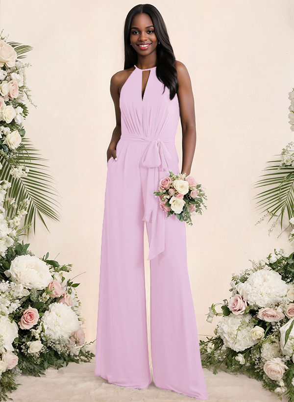 Jumpsuit/Pantsuit Elegant Bridesmaid Dresses With Sash, product image 29
