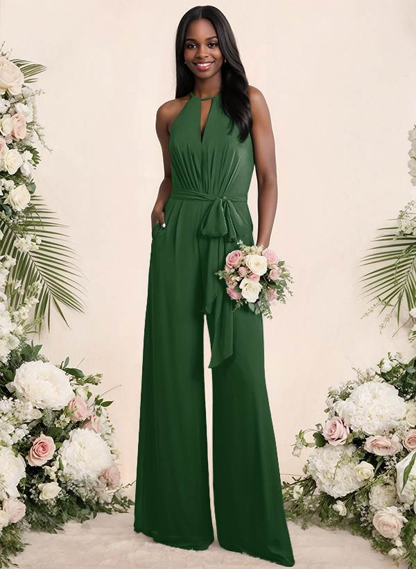 Jumpsuit/Pantsuit Elegant Bridesmaid Dresses With Sash, product image 68