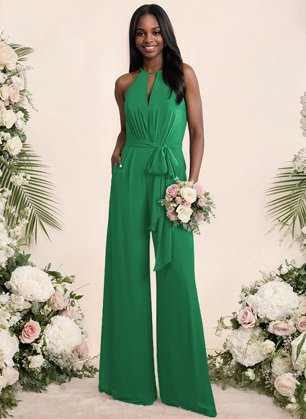 Jumpsuit/Pantsuit Elegant Bridesmaid Dresses With Sash, product image 67