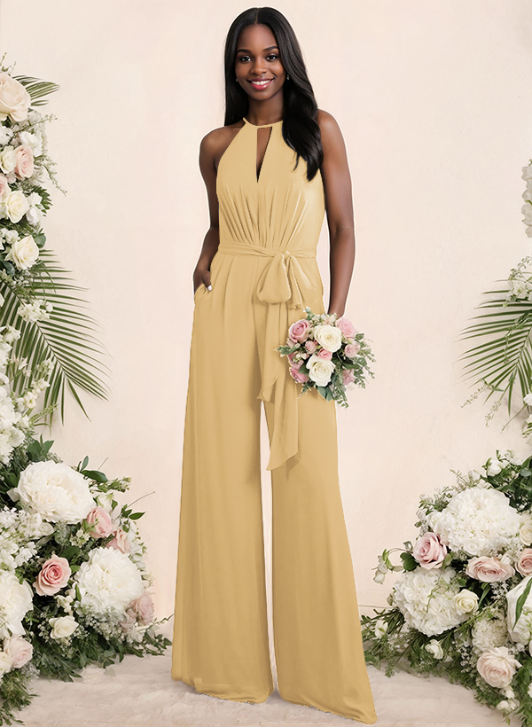 Jumpsuit/Pantsuit Elegant Bridesmaid Dresses With Sash, product image 54
