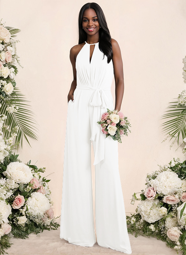 Jumpsuit/Pantsuit Elegant Bridesmaid Dresses With Sash, product image 58