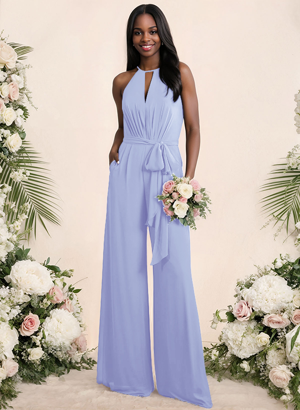 Jumpsuit/Pantsuit Elegant Bridesmaid Dresses With Sash, product image 35