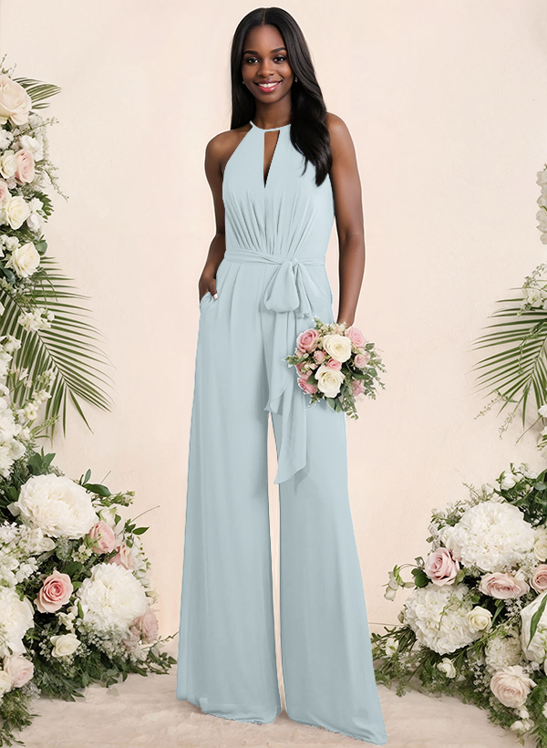 Jumpsuit/Pantsuit Elegant Bridesmaid Dresses With Sash, product image 15