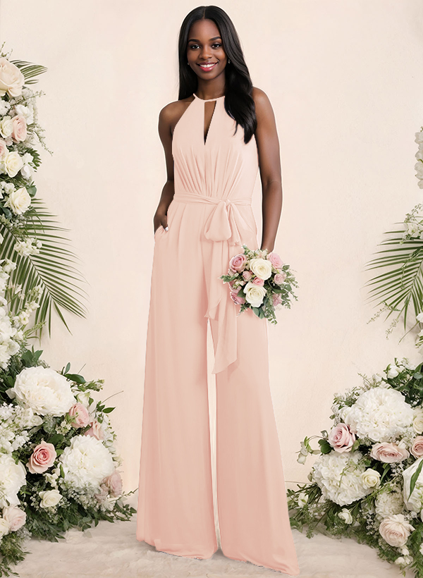 Jumpsuit/Pantsuit Elegant Bridesmaid Dresses With Sash, product image 24