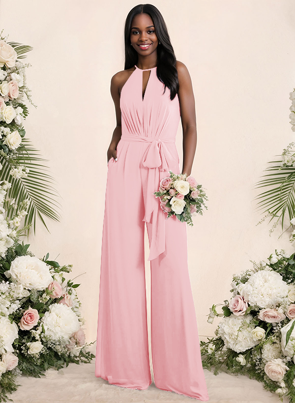 Jumpsuit/Pantsuit Elegant Bridesmaid Dresses With Sash, product image 26