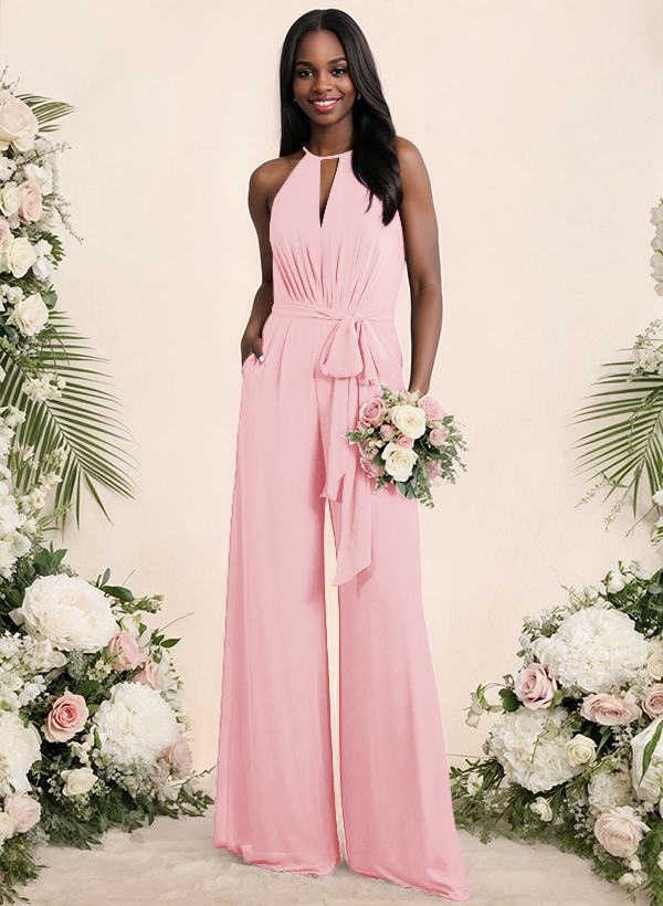 Jumpsuit/Pantsuit Elegant Bridesmaid Dresses With Sash, product image 26