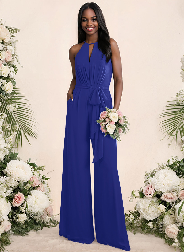 Jumpsuit/Pantsuit Elegant Bridesmaid Dresses With Sash, product image 10