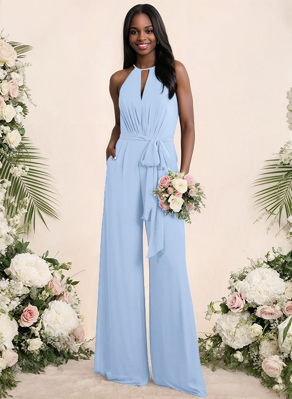 Jumpsuit/Pantsuit Elegant Bridesmaid Dresses With Sash, product image 14