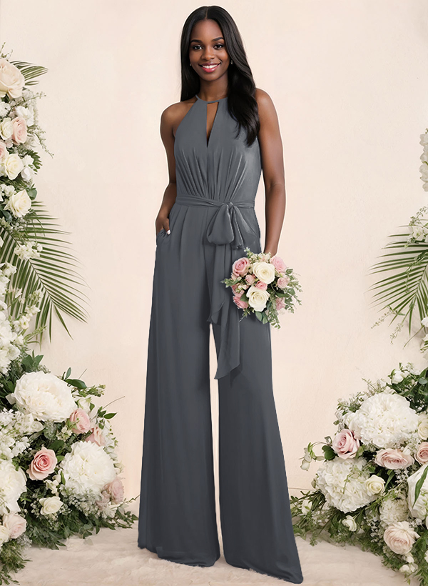 Jumpsuit/Pantsuit Elegant Bridesmaid Dresses With Sash, product image 61