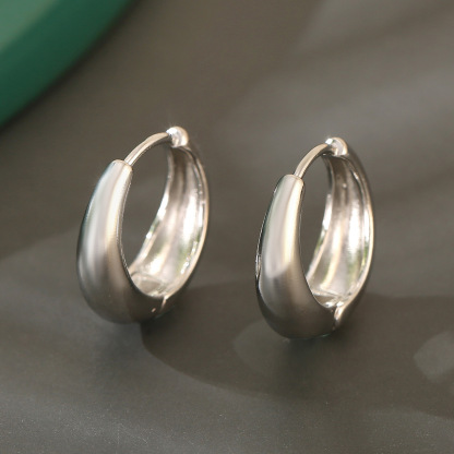 Vintage Oval Hoop Earrings