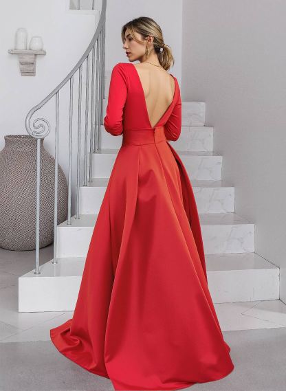 Unique V-Neck Overskirt Ankle-Length Crepe Chiffon Mother Of The Bride Dresses