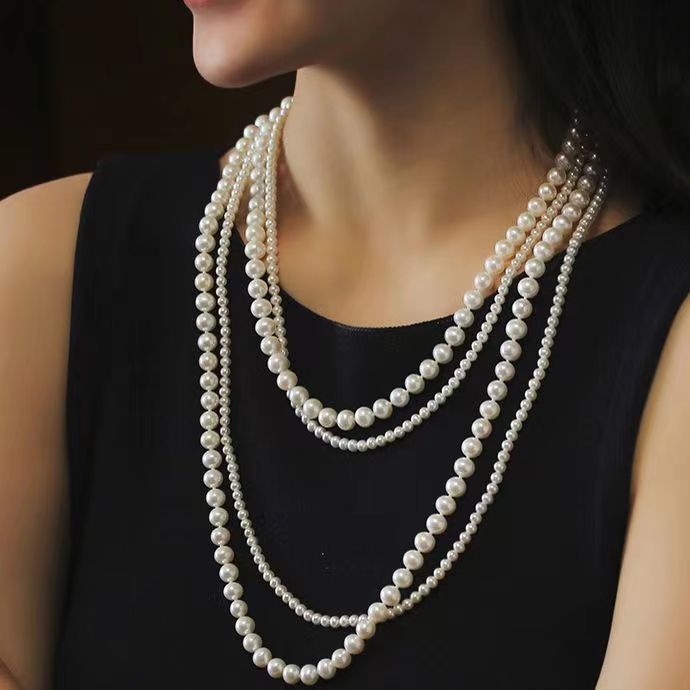 Classic Pearl Layer Necklace