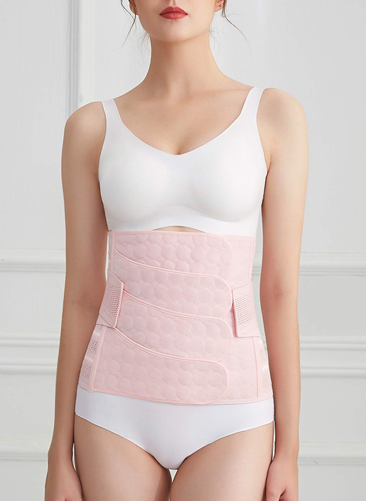 Breathable Four Sections Overlap Polyester Shapewear