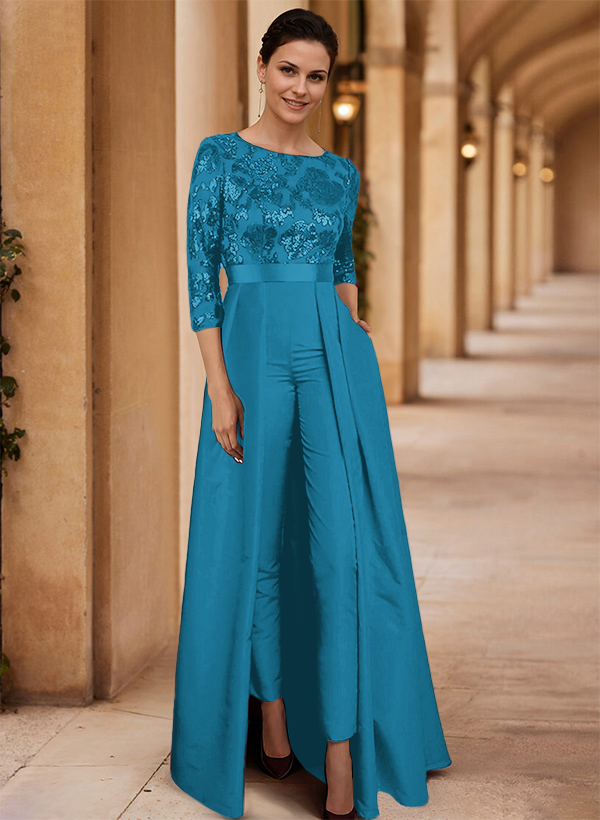 Jumpsuit/Pantsuit Satin/Sequined Mother Of The Bride Dresses With High Split