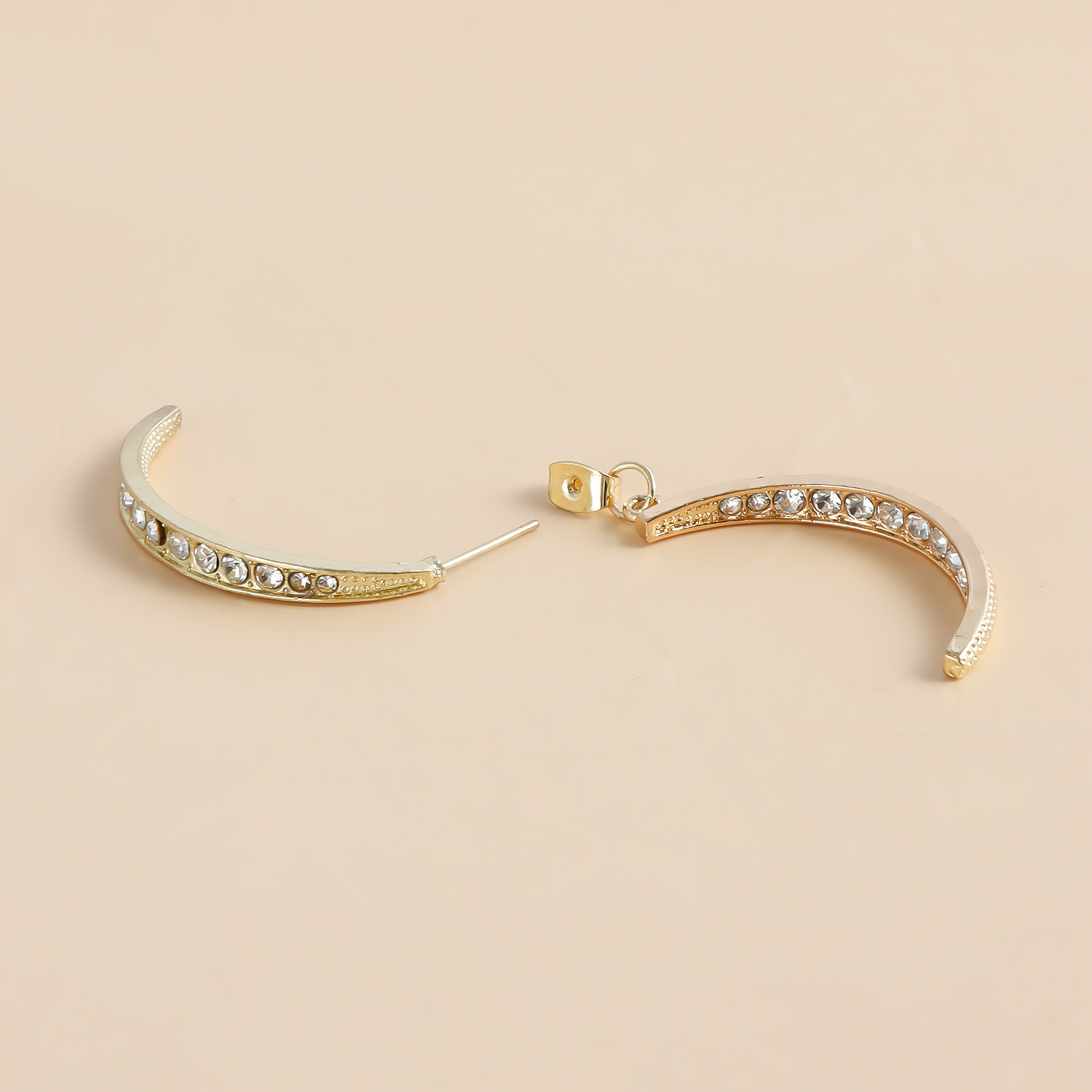 Simple Rhinestone Geometric Drop Earrings