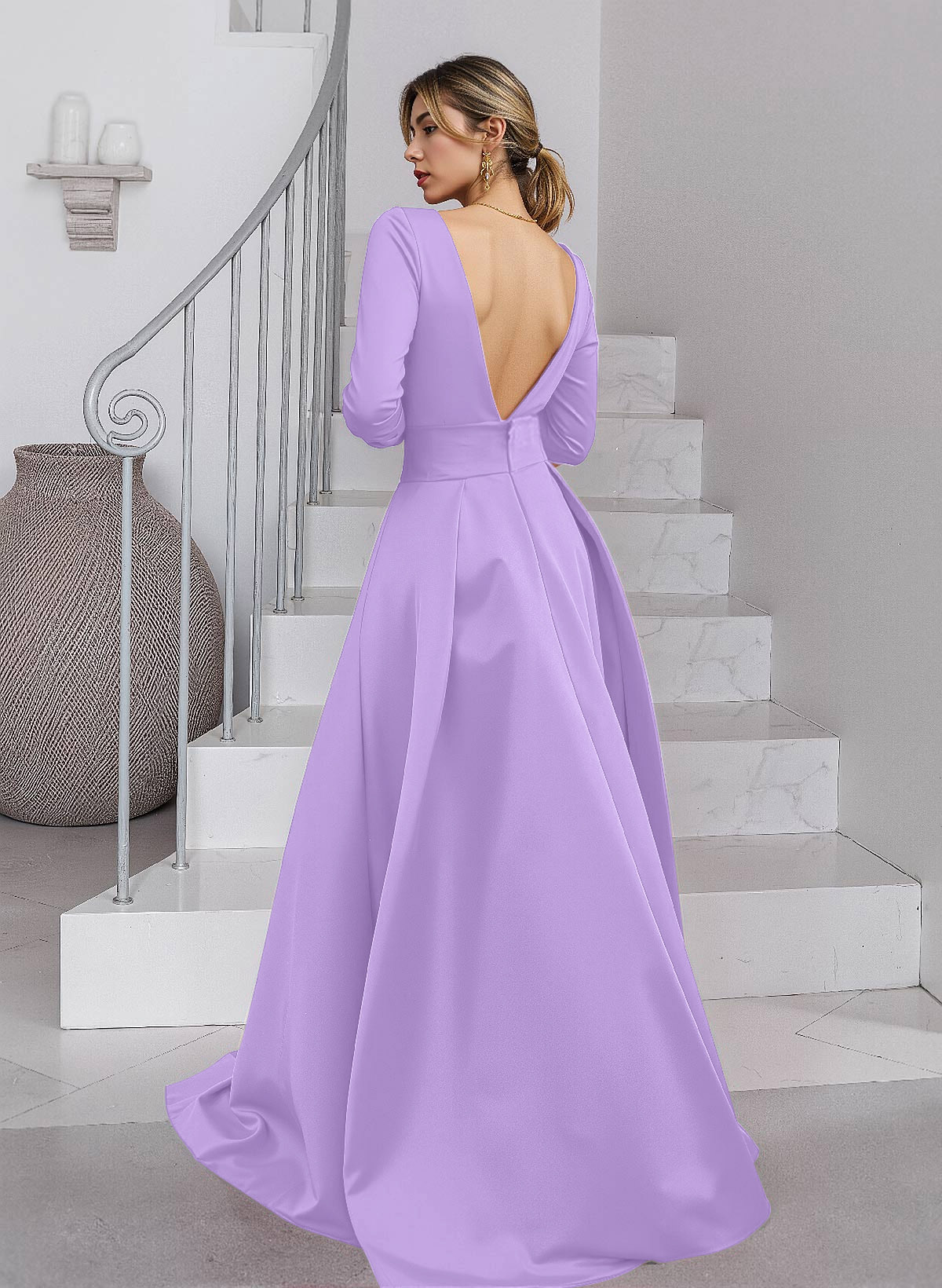 Unique V-Neck Overskirt Ankle-Length Crepe Chiffon Mother Of The Bride Dresses