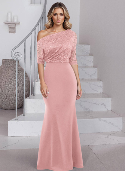 Trumpet/Mermaid Elastic Satin Mother Of The Bride Dresses With Sequins/Lace