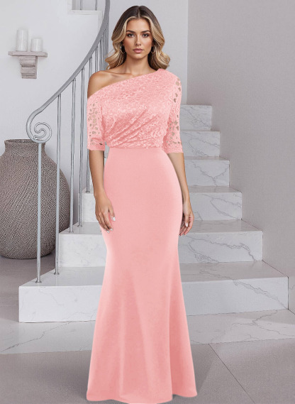 Trumpet/Mermaid Elastic Satin Mother Of The Bride Dresses With Sequins/Lace