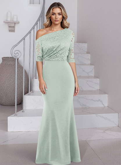 Trumpet/Mermaid Elastic Satin Mother Of The Bride Dresses With Sequins/Lace