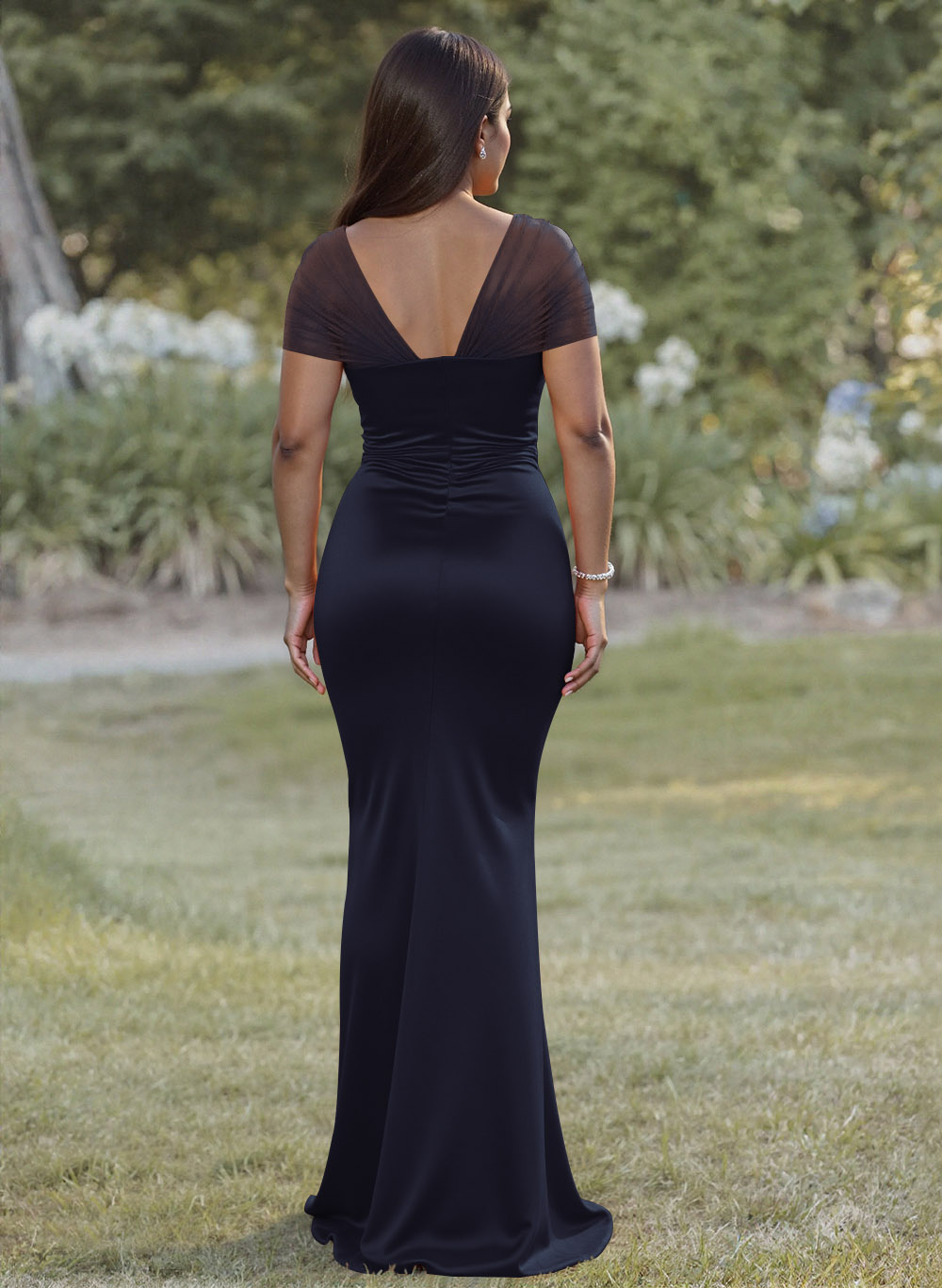 Elegant Trumpet/Mermaid Sweetheart Floor-Length Charmeuse Bridesmaid Dresses With Beading, product image 14