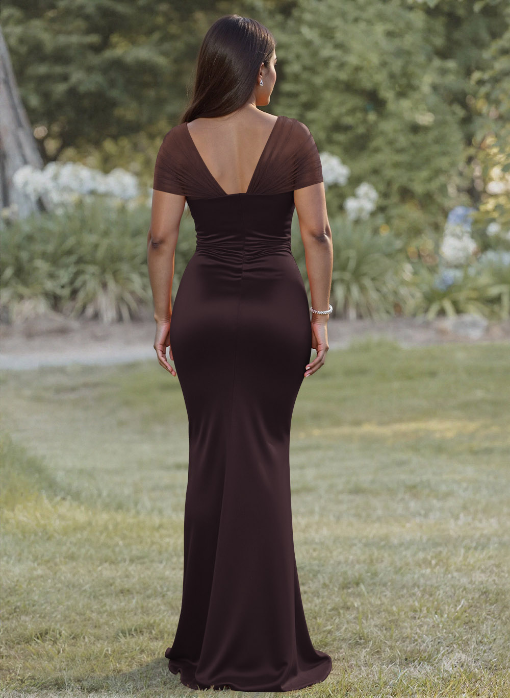 Elegant Trumpet/Mermaid Sweetheart Floor-Length Charmeuse Bridesmaid Dresses With Beading, product image 72