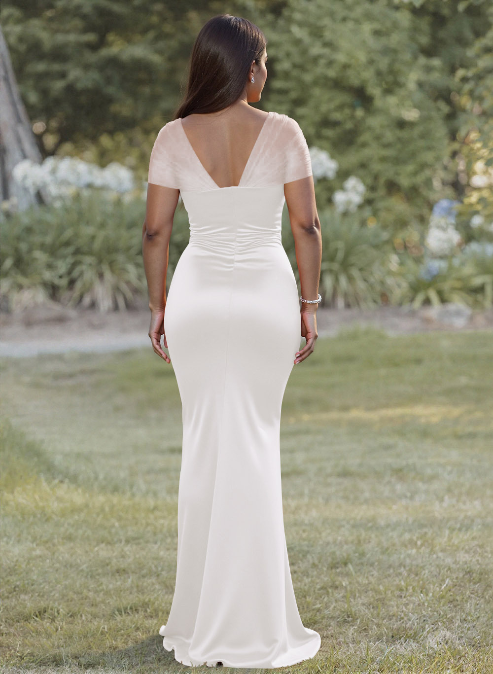 Elegant Trumpet/Mermaid Sweetheart Floor-Length Charmeuse Bridesmaid Dresses With Beading, product image 24