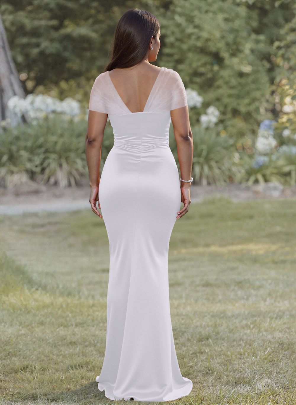 Elegant Trumpet/Mermaid Sweetheart Floor-Length Charmeuse Bridesmaid Dresses With Beading, product image 40