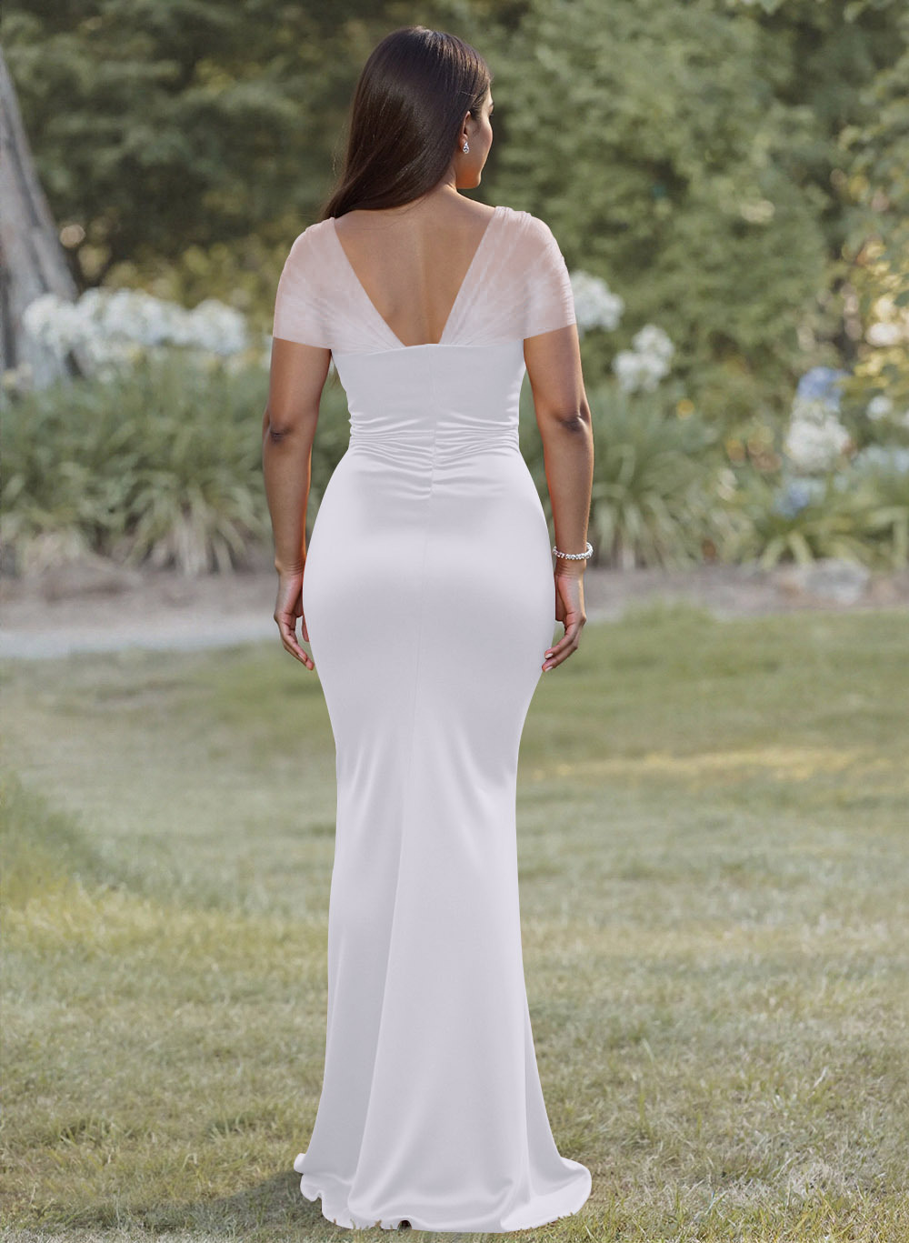 Elegant Trumpet/Mermaid Sweetheart Floor-Length Charmeuse Bridesmaid Dresses With Beading, product image 40