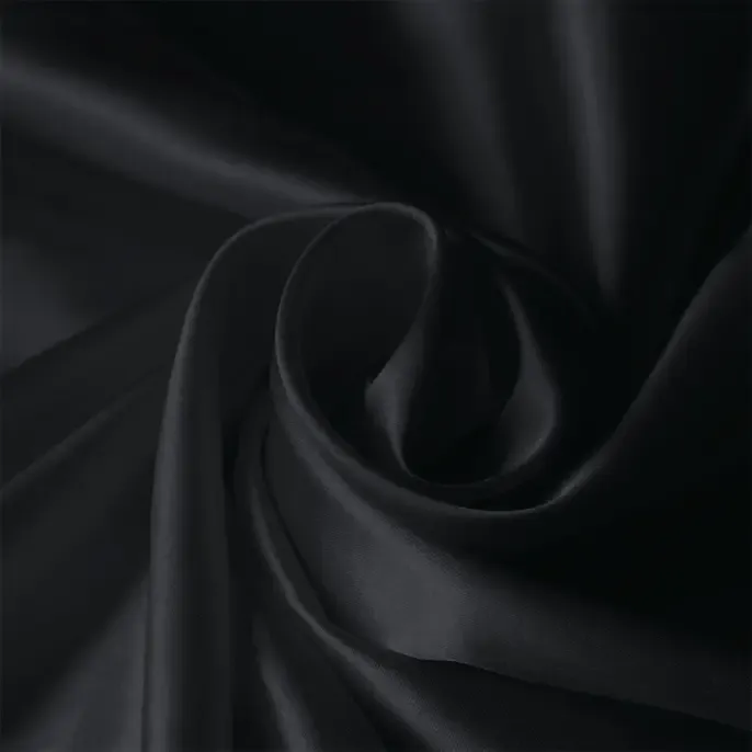 Black Satin Fabric By The 1/2 Yard