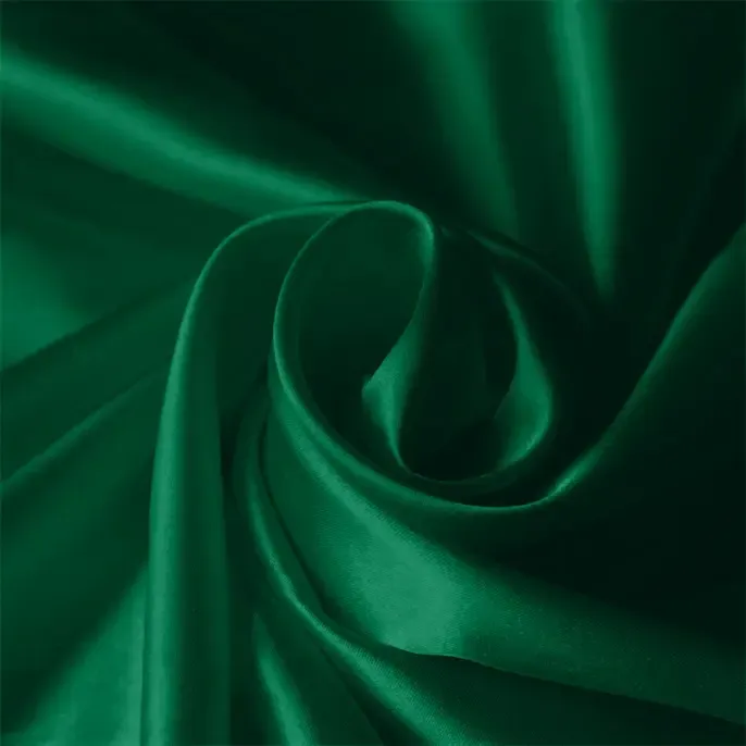 Dark Green Satin Fabric By The 1/2 Yard