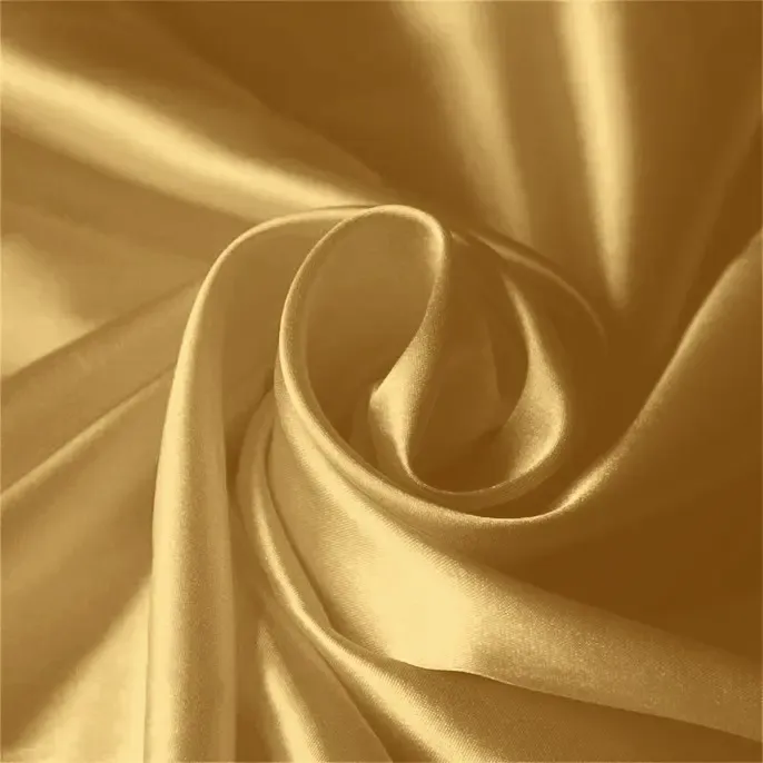 Gold Satin Fabric By The 1/2 Yard