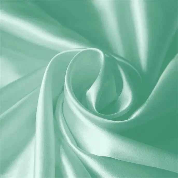 Mint Green Satin Fabric By The 1/2 Yard