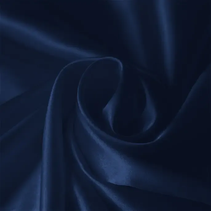 Navy Blue Satin Fabric By The 1/2 Yard