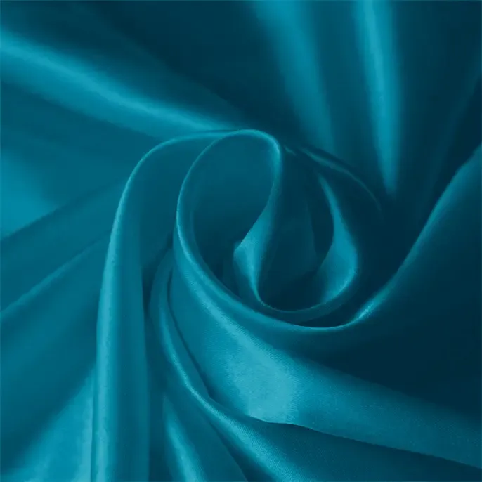 Teal Satin Fabric By The 1/2 Yard