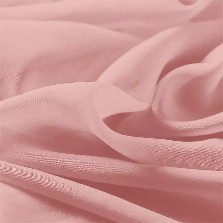 Blush Chiffon Fabric By The 1/2 Yard