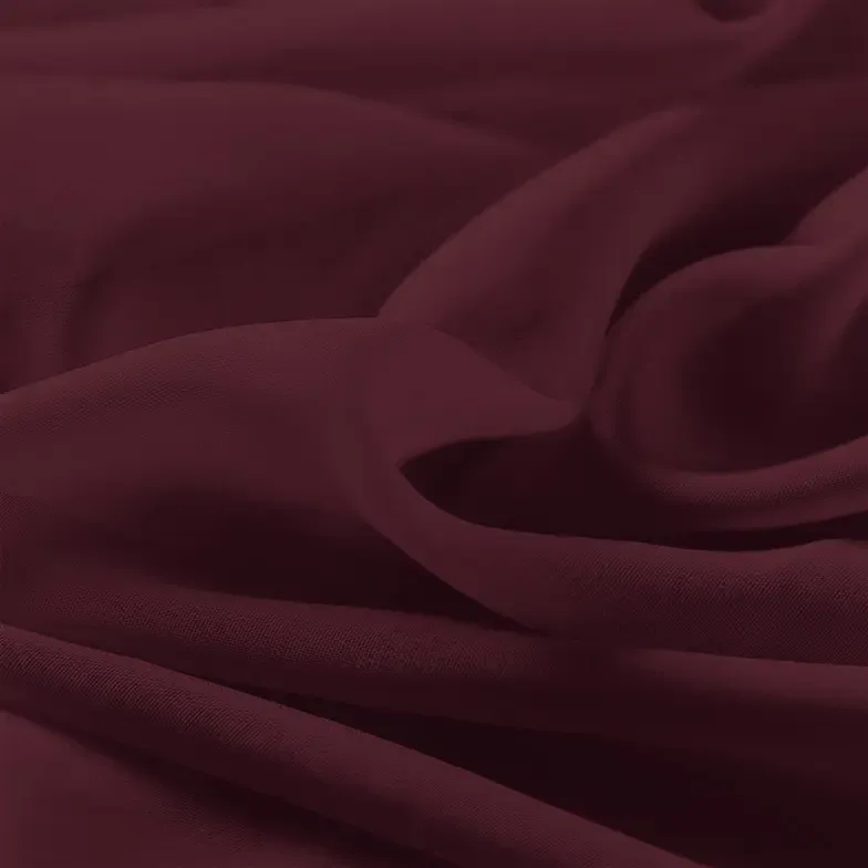 Cabernet Chiffon Fabric By The 1/2 Yard