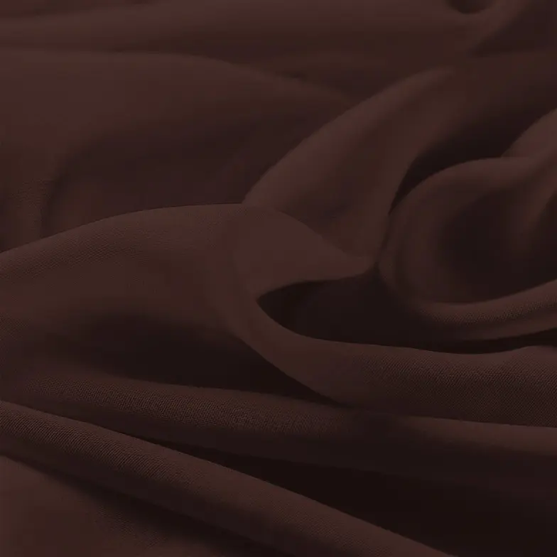 Chocolate Chiffon Fabric By The 1/2 Yard