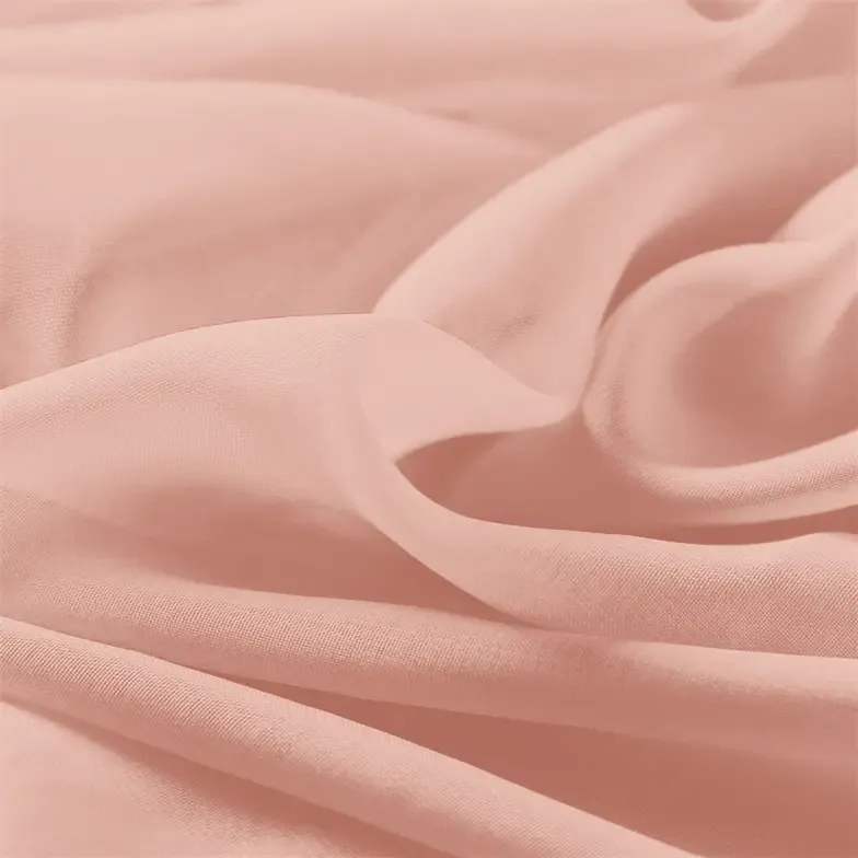 Dusty Rose Chiffon Fabric By The 1/2 Yard
