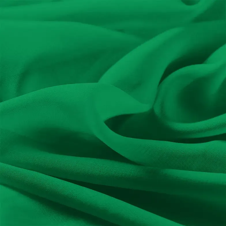 Forest Green Chiffon Fabric By The 1/2 Yard