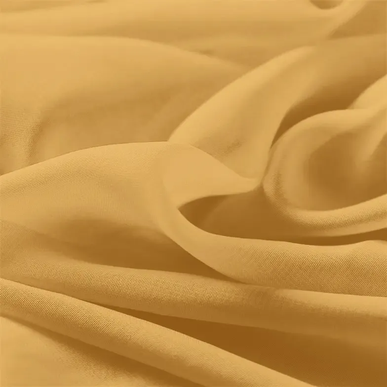 Gold Chiffon Fabric By The 1/2 Yard